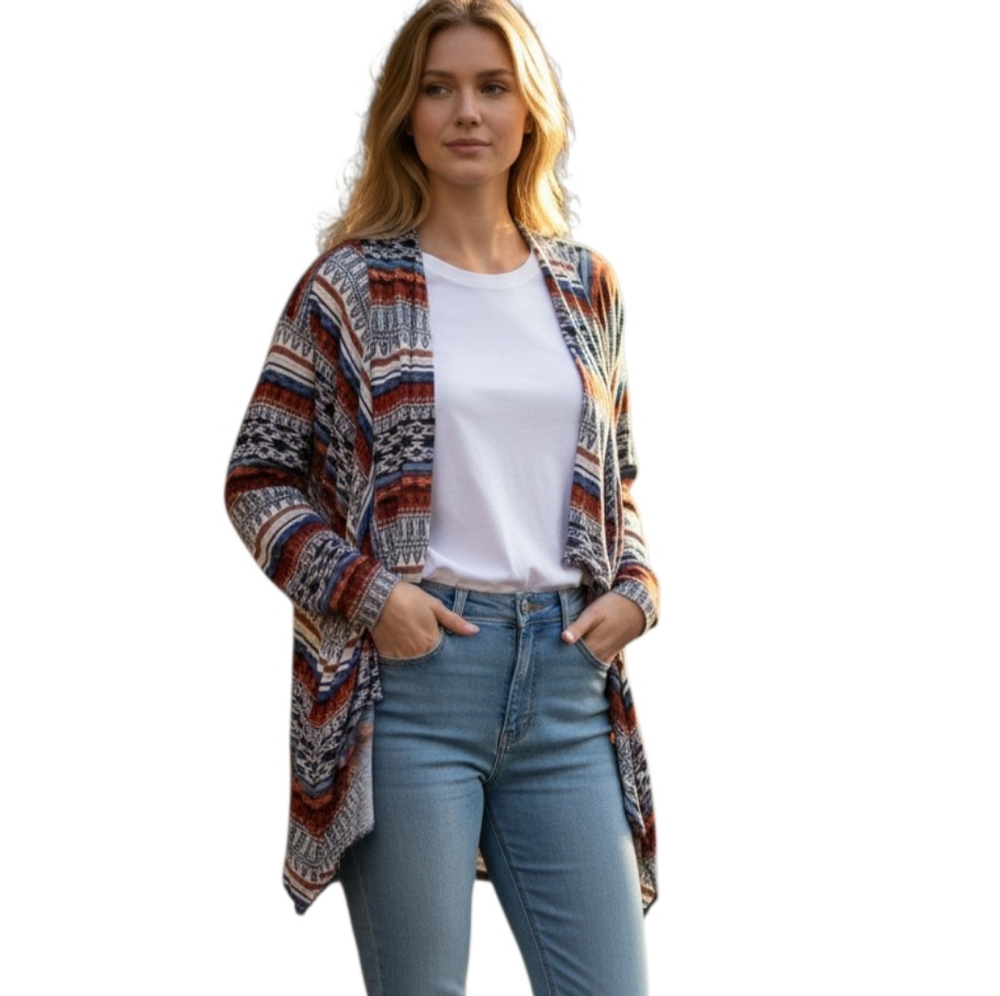 ABOUT A GIRL MULTICOLOR CARDIGAN SZ.M EUC.